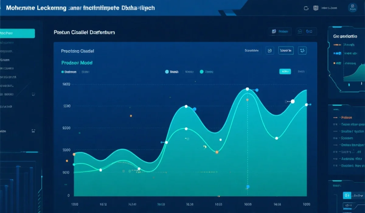 机器学习算法生成的数据预测趋势图表